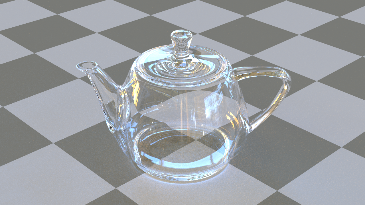 An empty teapot made of clear glass.